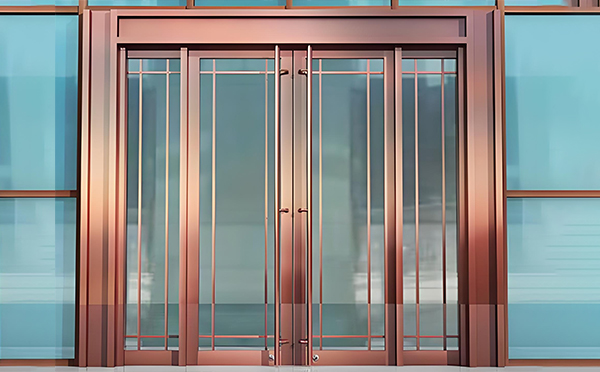 蓝田玻璃地弹门